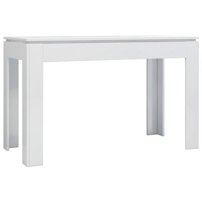 Mesa de comedor vidaXL aglomerado 120x60x76cm Blanco brillante