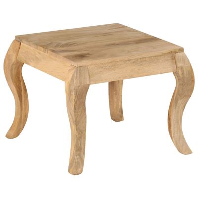 Vidaxl Mesa Auxiliar 45X45x40 Cm Madera Maciza De Mango