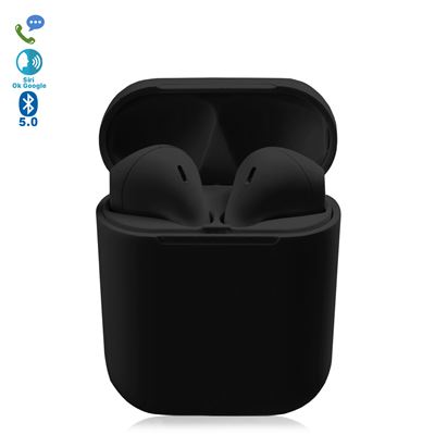 Dam Negro Auriculares Tws Bluetooth 5.0 Táctiles Con Base De Carga D120