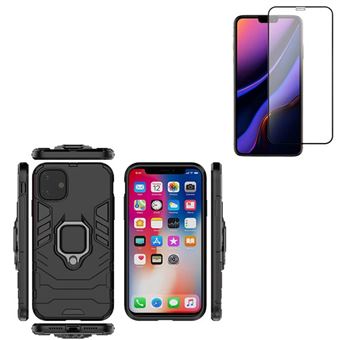 Kit Cristal Templado 5D Full Cover + Funda 3X1 Military Defender Iphone 11 - 1