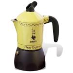 Bialetti Moka Orzo express cafetera italiana espresso 4 tazas aluminio negroamarillo