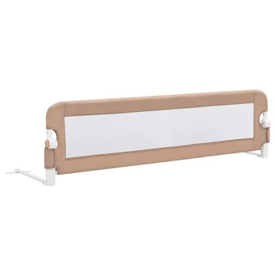 Barandilla De Seguridad Cama De Niño Vidaxl Poliéster Taupe 150x42 Cm