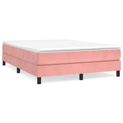 Vidaxl Rosa Estructura De Cama Box Spring Terciopelo 140X190cm