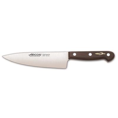 Cuchillo De Cocinero Arcos Palisandro 263200 De Acero Inoxidable Nitrum Y Mango De Madera De Palisandro Con Hoja De 15.5 Cm, Y Funda Hoja