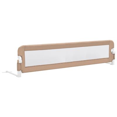 Barandilla De Seguridad Cama De Niño Vidaxl Poliéster Taupe 180x42 Cm