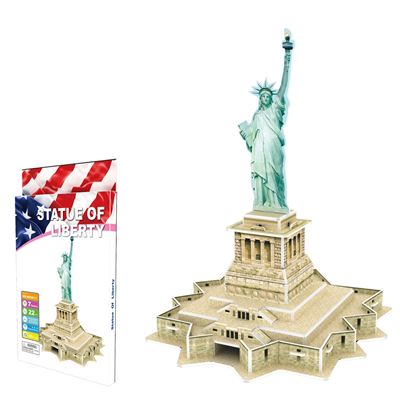 Puzle 3d Dam Estatua De La Libertad Situada En Nueva York 22 Piezas Azul