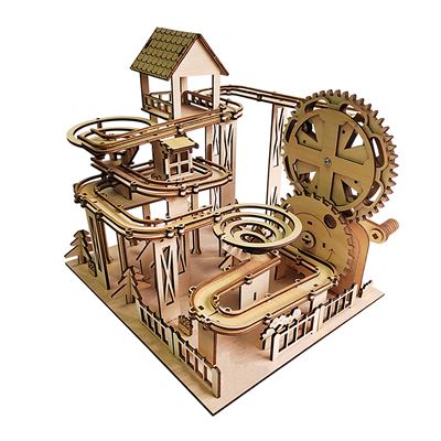 Maqueta Dam De Madera 3d, Con Movimiento Mecánico Diseño De Pista De Bolas Jungla. 250 Piezas Color: Multicolor