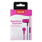 Auriculares Maxell spectrum Rosa cable 1.2m