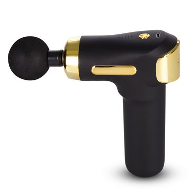 Pistola De Masaje Muscular Fascia Gun Hy-668 5 Niveles Con Velocidad Hasta 3000 Rpm Dam Negro Oro
