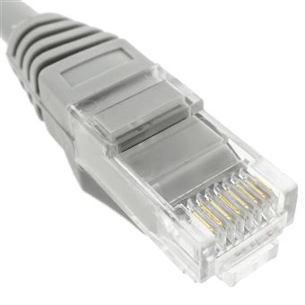 Câble réseau Ethernet LAN UTP RJ45 Cat.6 gris 5m - Cablematic