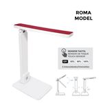 Flexo LED sobremesa 5w modelo roma color blanco/rojo interruptor-regulador tactil 220-240v EDM
