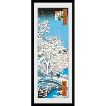 Fotografía Enmarcada Hiroshige El puente-tambor de Meguro