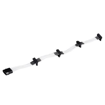 SilverStone PP07-BTSW Cable Extensor de Alimentación Molex a 4 SATA 30cm Blanco - Imagen 2