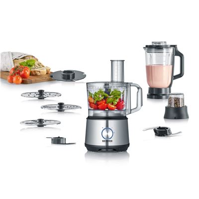 Procesador De Alimentos Con Numerosos Accesorios Severin Km 3892 1200w Con Batidora