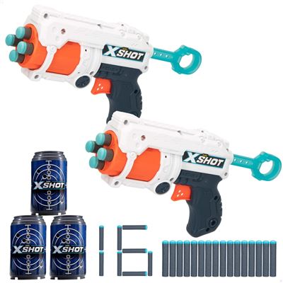 X-Shot Excel Set 2 pistolas de juguete c/dardos y latas