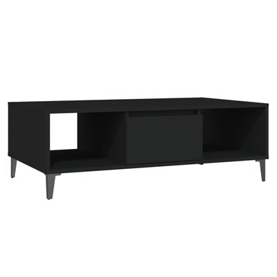 Vidaxl Negro Mesa De Centro Aglomerado 103,5X60x35 Cm