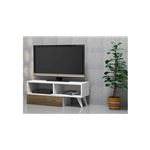 Mueble TV Homemania Active Blanco, Nogal - 140 x 29,7 x 35 cm