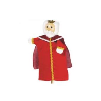 Marioneta De Mano Rey – 27 Cm | Cabeza De Madera Y Cuerpo De Algodón | Títere Clásico Para Teatro Infantil Y Juego Creativo