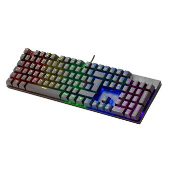 Teclado Gaming RGB Mars Gaming MK422 Negro, Switch Mecánico Azul