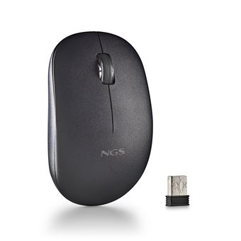 Ratón inalámbrico ergonómico NGS FogPro Black Teclas silenciosas1000 dpi USB Plug & Play Negro - 1