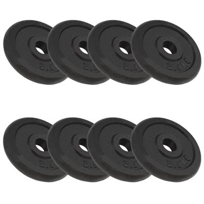 Discos De Pesas De Hierro Fundido 8 Unidades 20 Kg, Vidaxl