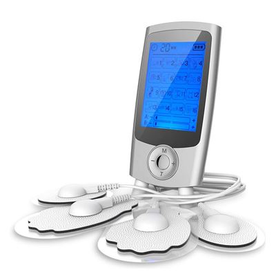 Ems Electroestimulador Muscular Mhd-16ab Portátil. 16 Modos, 20 Intensidades, 2 Canales Duales. Dam Plata