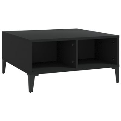 Vidaxl Negro Mesa De Centro Aglomerado 60X60x30 Cm