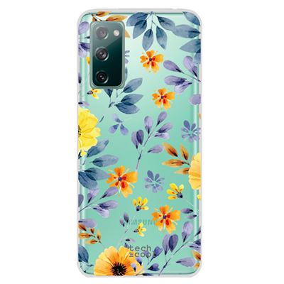 Funda De Silicona Techcool Para Samsung Galaxy S20 Fe / S20 Fe 5G Diseño Floral Vers.12 Spring Transparente