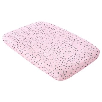 Funda cambiador bañera para bebes Pekebaby (47 x 80 cm) Little Crown rosa algodón