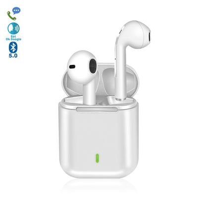 Dam Blanco Auriculares Tws Bluetooth 5.0, Controles Táctiles, Base De Carga 300Mah J18