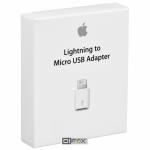Apple Lightning to Micro USB Adapter - Cargador adaptador de datos de iPod iPad iPhone - Hembra Micro USB de tipo B de 5 patillas à Macho Apple Lightning