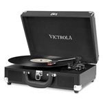 Victrola Suitcase Tocadiscos 3 velocidades negro en maleta vintage