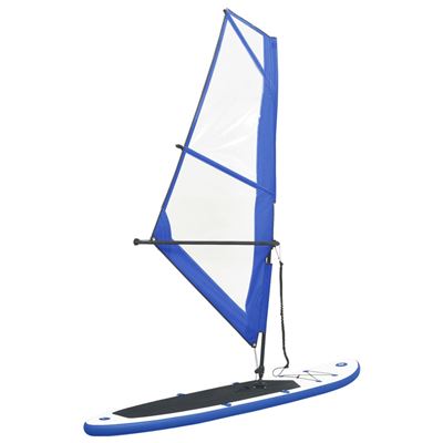 Tabla De Paddle Surf Hinchable + Set De Vela Vidaxl 330 X 72 X 10 Cm Azul Y Blanco