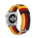 Pulsera de Nylon para Apple Watch con los colores de la bandera de Alemania iWatch 42mm, 44mm Series 4 3 2 1
