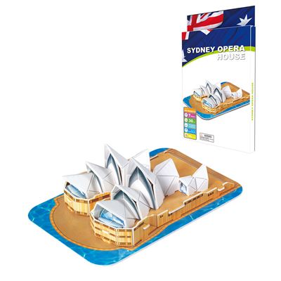Puzle 3d Dam Ópera De Sídney 30 Piezas Blanco