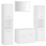 Conjunto de muebles de baño vidaXL aglomerado blanco y acrílico 29,92 kg