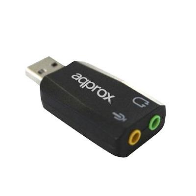 Adaptador de Sonido Externo USB 7.1 APPROX APPUSB71 con Entrada para Micrófono y Altavoz - Imagen 4