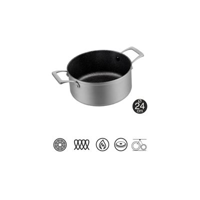Cacerola De Aluminio Fundido Bastilipo Titanium Pro 24 Ca