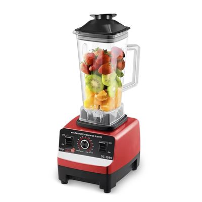 Batidora De Vaso Dam 2l, 4300w, 6 Cuchillas De Acero Inox. Super Alta Resistencia, 15 Vel. Color: Negro,
