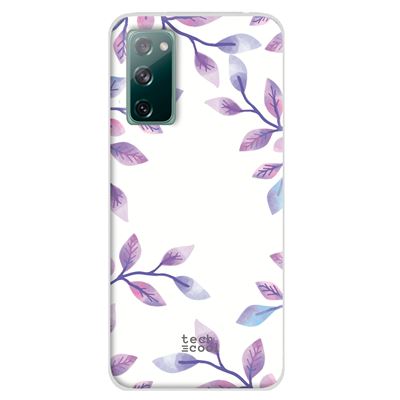 Funda De Silicona Techcool Para Samsung Galaxy S20 Fe / S20 Fe 5G Diseño Floral Vers.17 Spring Fondo Blanco