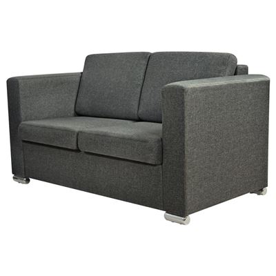 Vidaxl Gris/Oscuro Sofá De 2 Plazas Tela