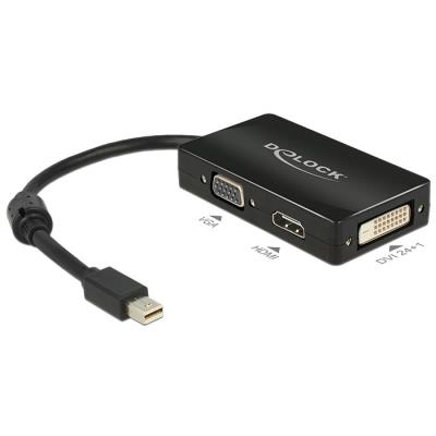 Delock Adaptador 0.16M Displayport/Vga + Hdmi + Dvi