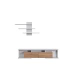 Mueble TV Homemania Bounty White, Sonoma 170 x 32 x 36 cm