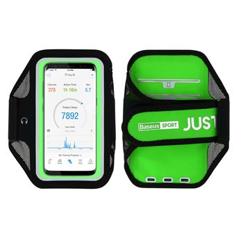 Funda móvil para correr Smartphones 5,8 pulgadas Impermeable de Baseus, Verde