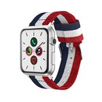 Pulsera de Nylon para Apple Watch con los colores de la bandera de Francia iWatch 42mm, 44mm Series 4 3 2 1
