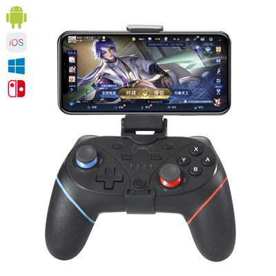 Tekkiwear Dam Negro Mando Inalámbrico Con Sujección Portable Móvil. Conexión Bluetooth. Compatible Con Switch, Android, Ios Y Pc. Dam