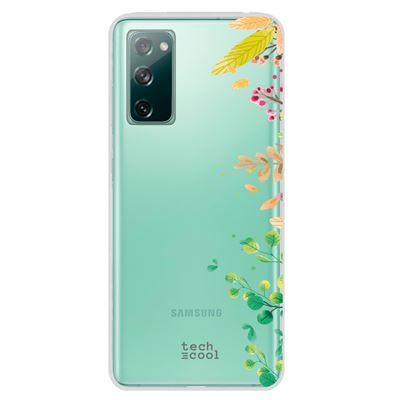 Funda De Silicona Techcool Para Samsung Galaxy S20 Fe / S20 Fe 5G Diseño Floral Vers.17 Spring Transparente