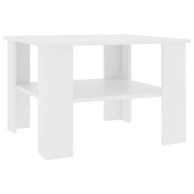 Mesa De Centro vidaxl aglomerado blanco 60x60x42 cm madera 800207