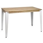 Mesa de comedor Lunds Vintage Industrial 80x140x75cm Blanco