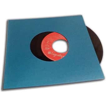 Fundas de Papel para Discos de Vinilo Singles 7"" Color Azul Vintage - Pack de 10 - Ref. 1194 - 1